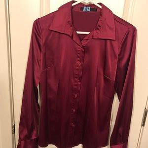The Limited Burgundy Button Up - SM